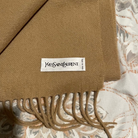 New YSL Saint Laurent logo wool scarf - Picture 5 of 6